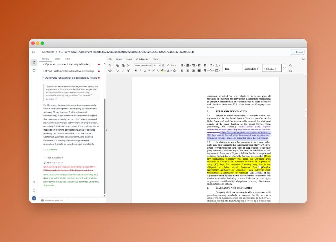 Using AI to Review a SaaS Agreement