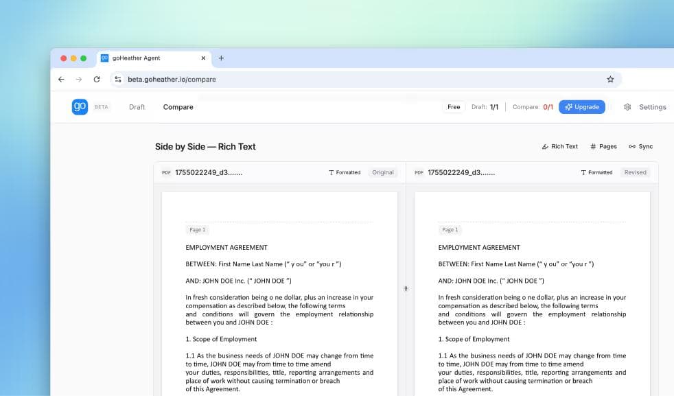 Smart Alternative for AI Contract Review, Drafting and Comparison