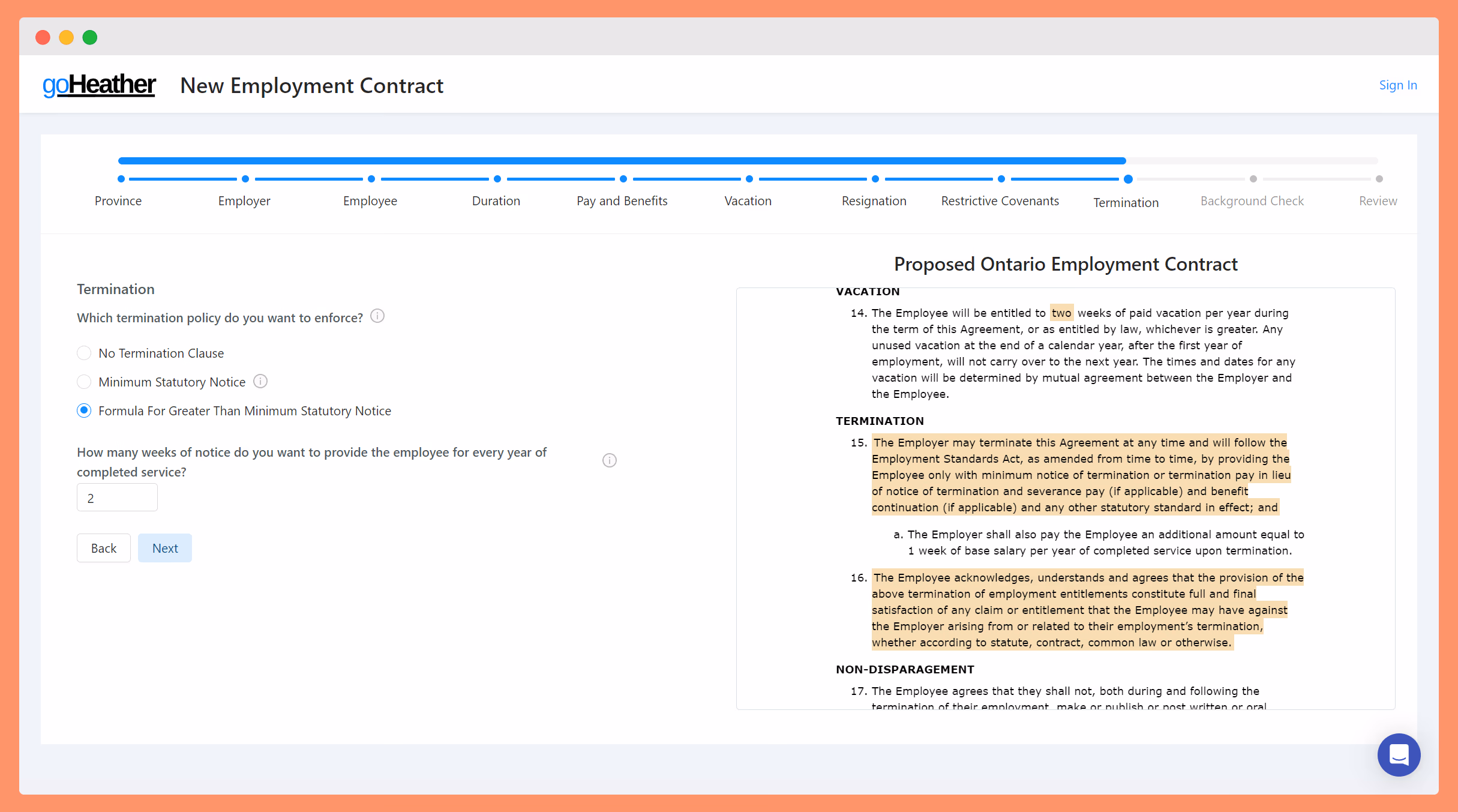 Canadian employment contract templates