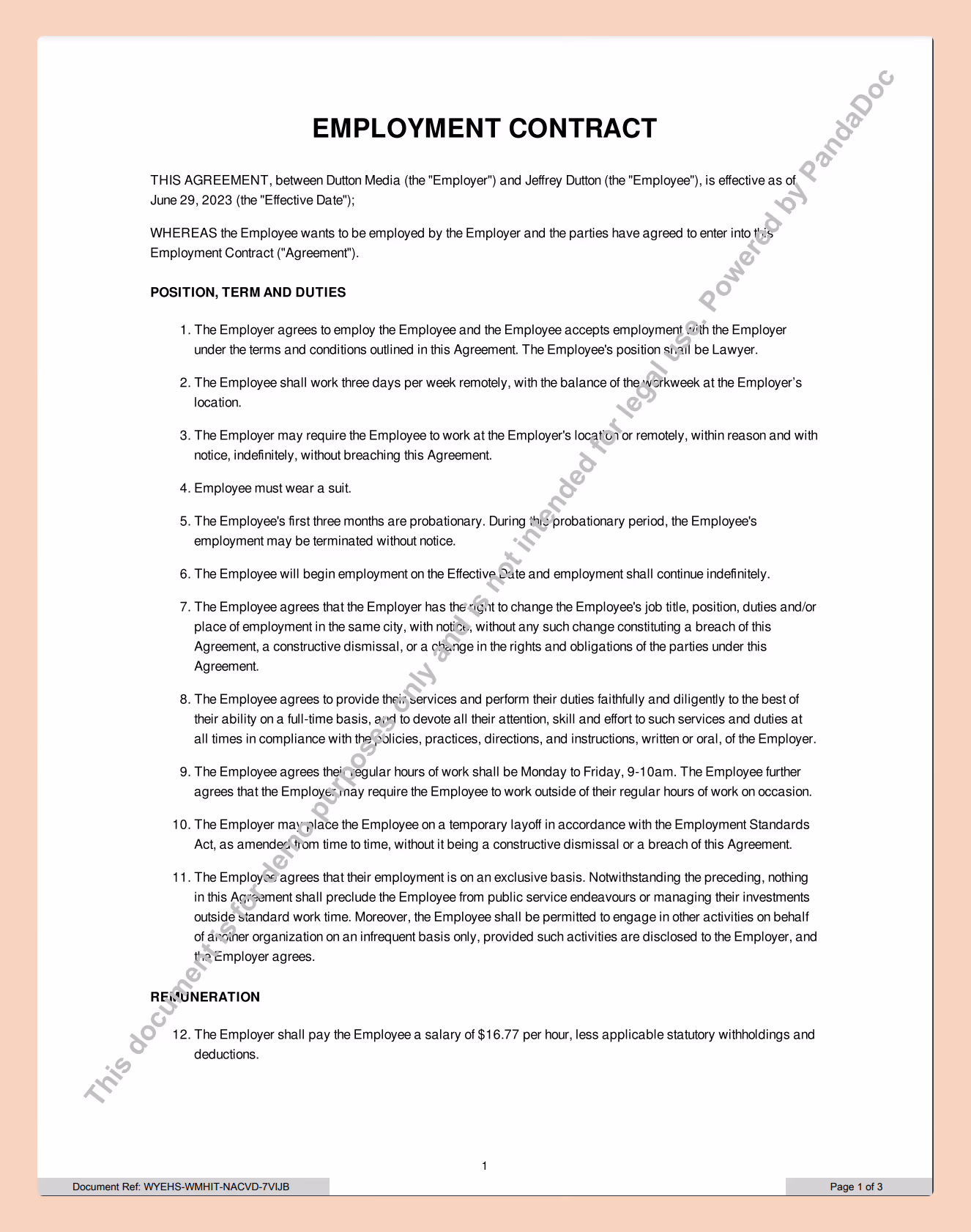 free hr document PDF