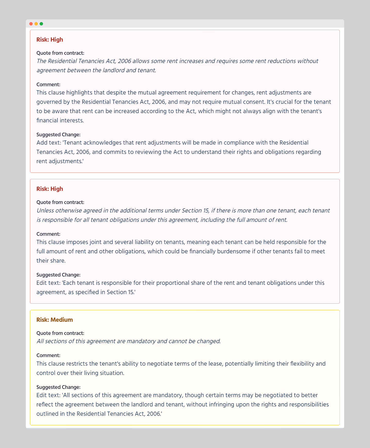 ai contract purchase and sale review