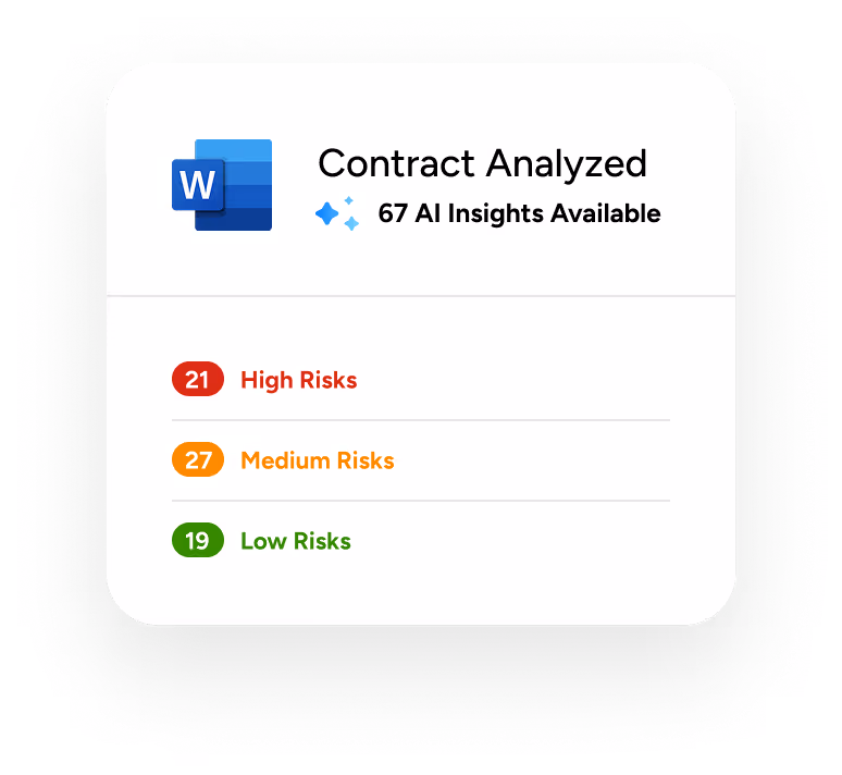 Icon representing contract risk detection in an AI contract review